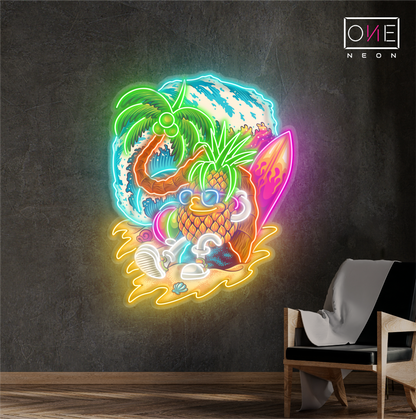 Pineapple Paradise Artwork Led Neon Sign