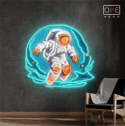 Cosmic Astronaut Artwork Led Neon Sign