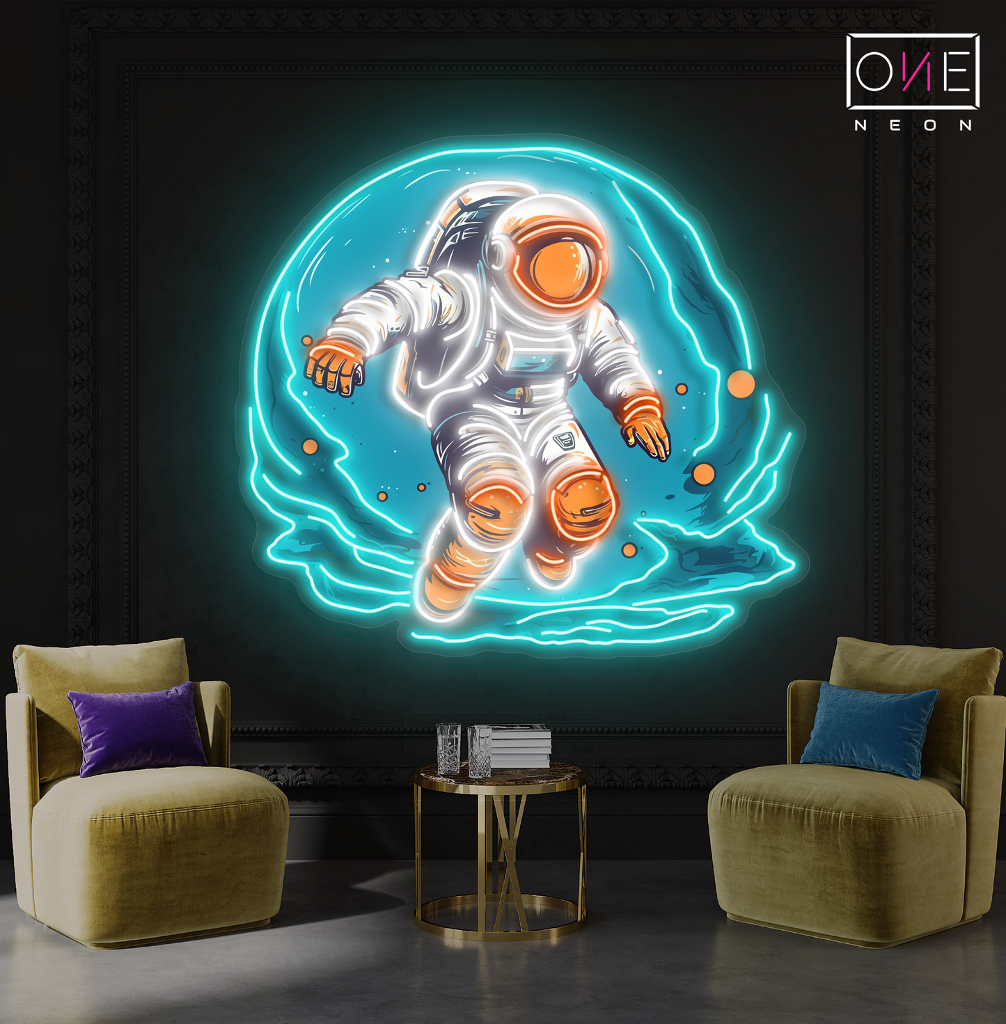 Cosmic Astronaut Artwork Led Neon Sign