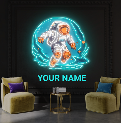 Cosmic Astronaut Artwork Led Neon Sign