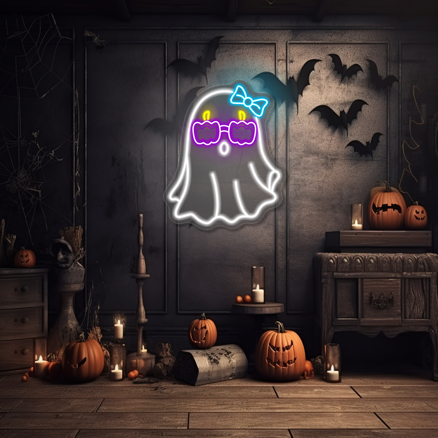 Cute Ghost LED Neon Sign