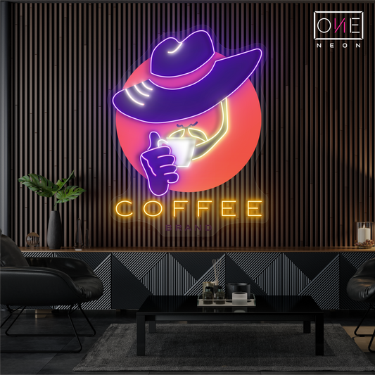 Cowboy Coffee Artwork Led Neon Sign