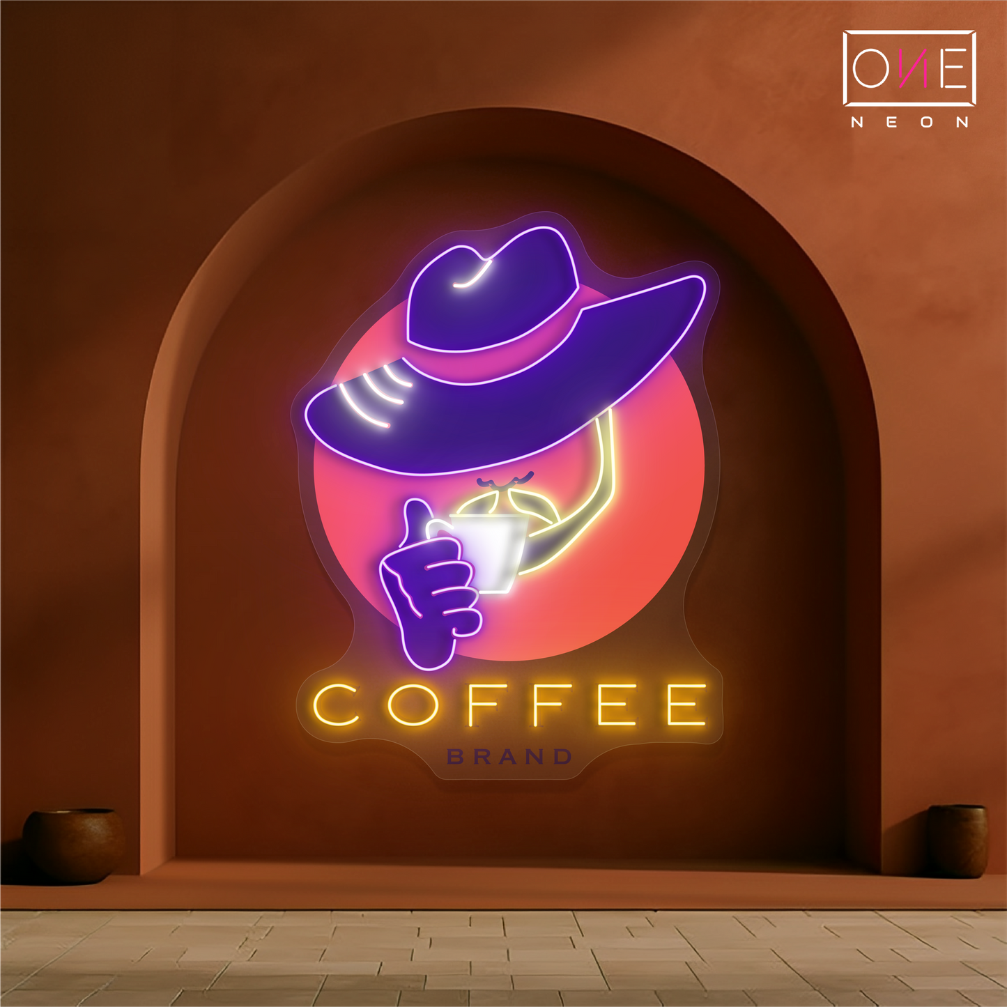 Cowboy Coffee Artwork Led Neon Sign