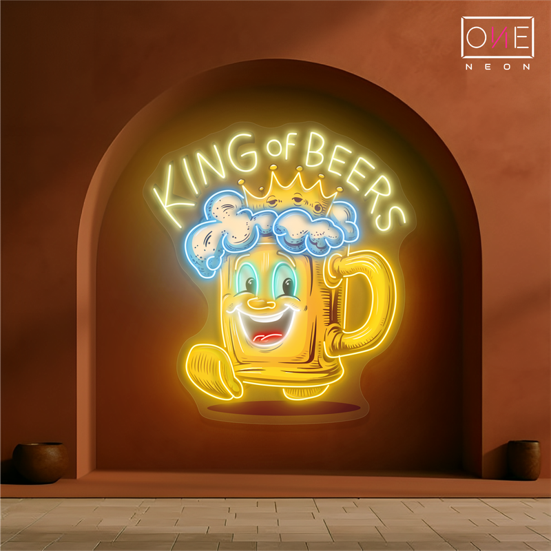 King Of Beers Artwork Led Neon Sign