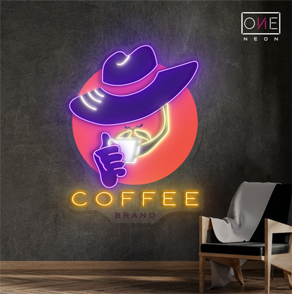 Cowboy Coffee Artwork Led Neon Sign