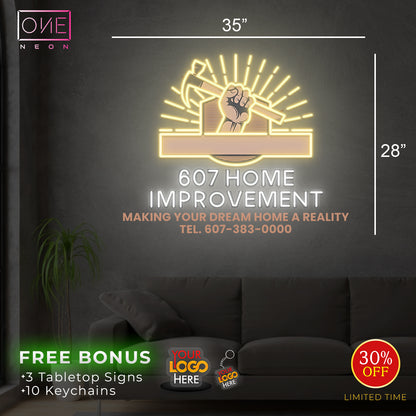 CASA CAP + HORIZON + 607 HOME | LED Neon Sign (3 WATERPROOF signs)
