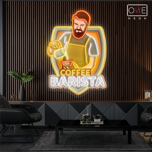 Coffee Barista Artwork Led Neon Sign