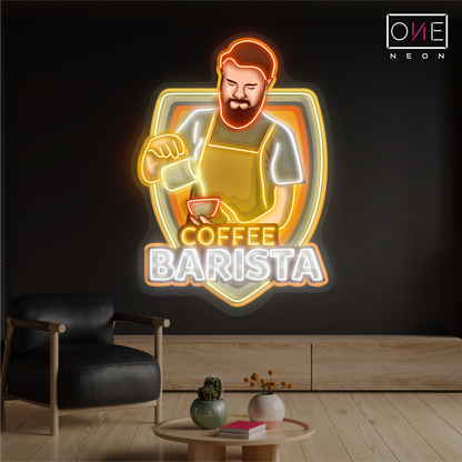 Coffee Barista Artwork Led Neon Sign