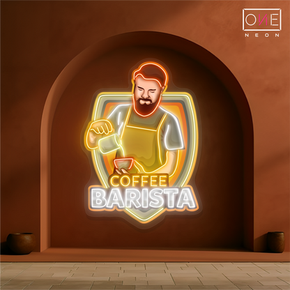 Coffee Barista Artwork Led Neon Sign