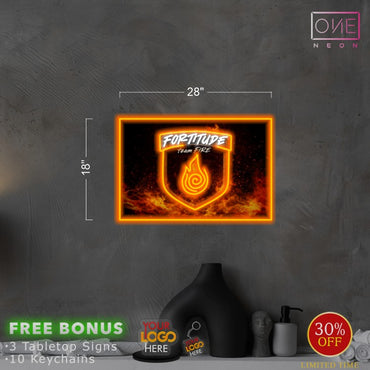 Fortitude Team Fire | 2 Led Neon Signs
