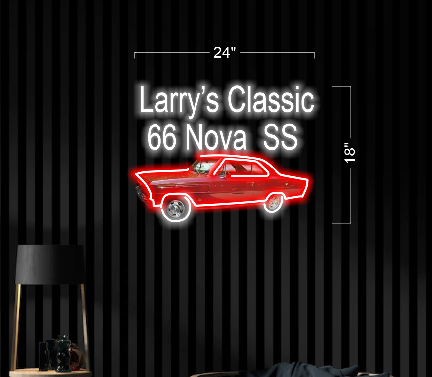 Larry's classic 66 nova SS| Led Neon Sign
