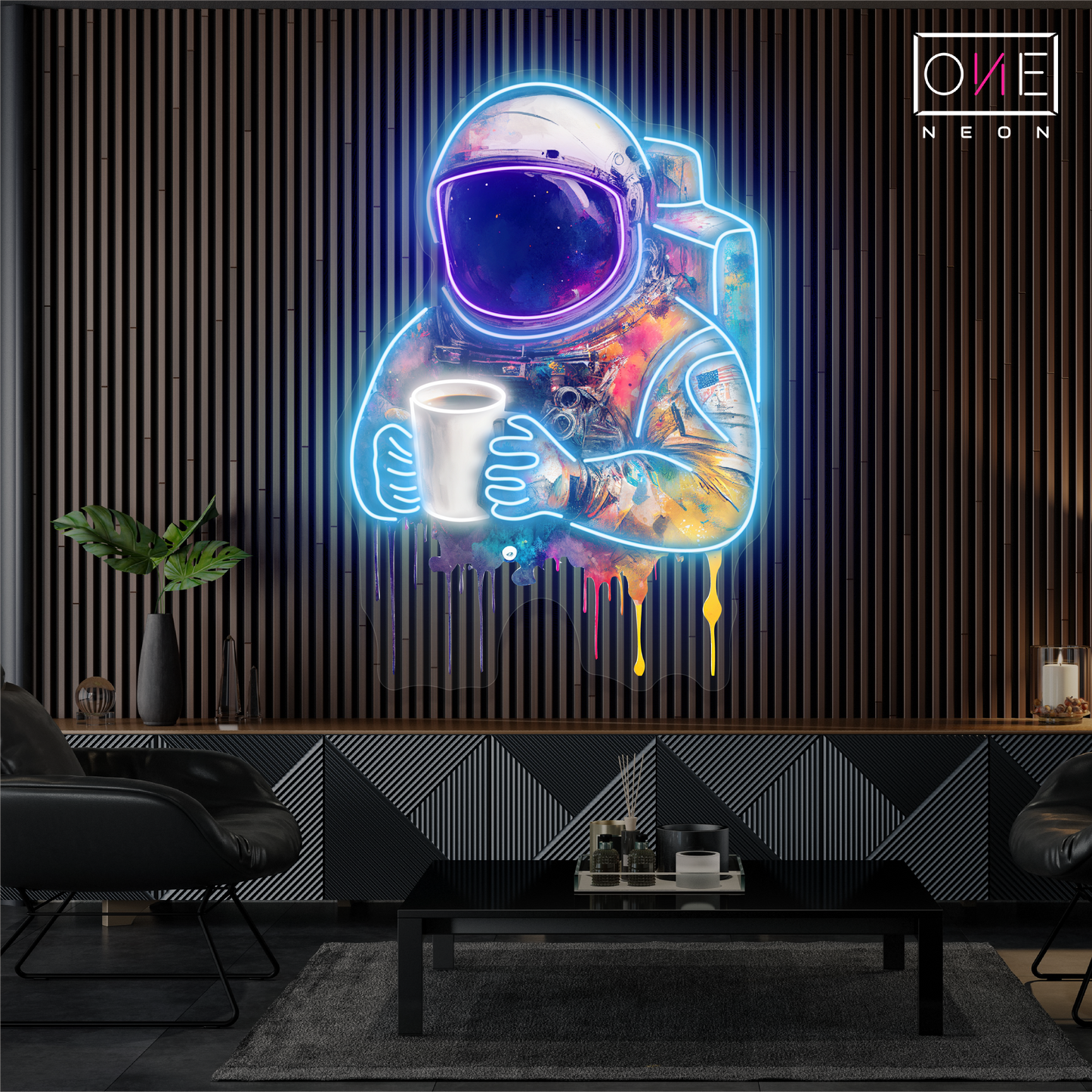 Cosmic Coffee Artwork Led Neon Sign