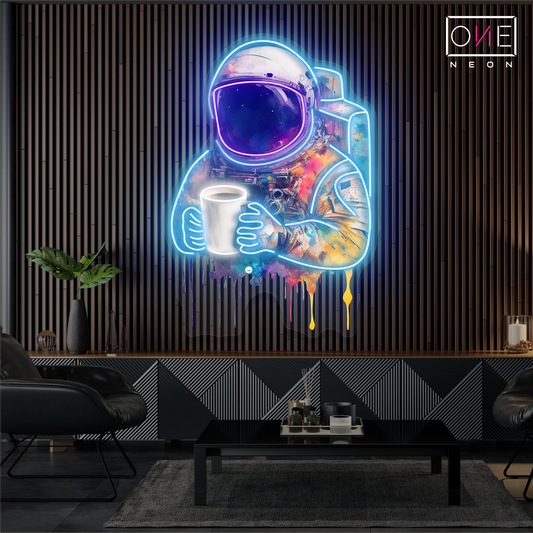 Cosmic Coffee Artwork Led Neon Sign