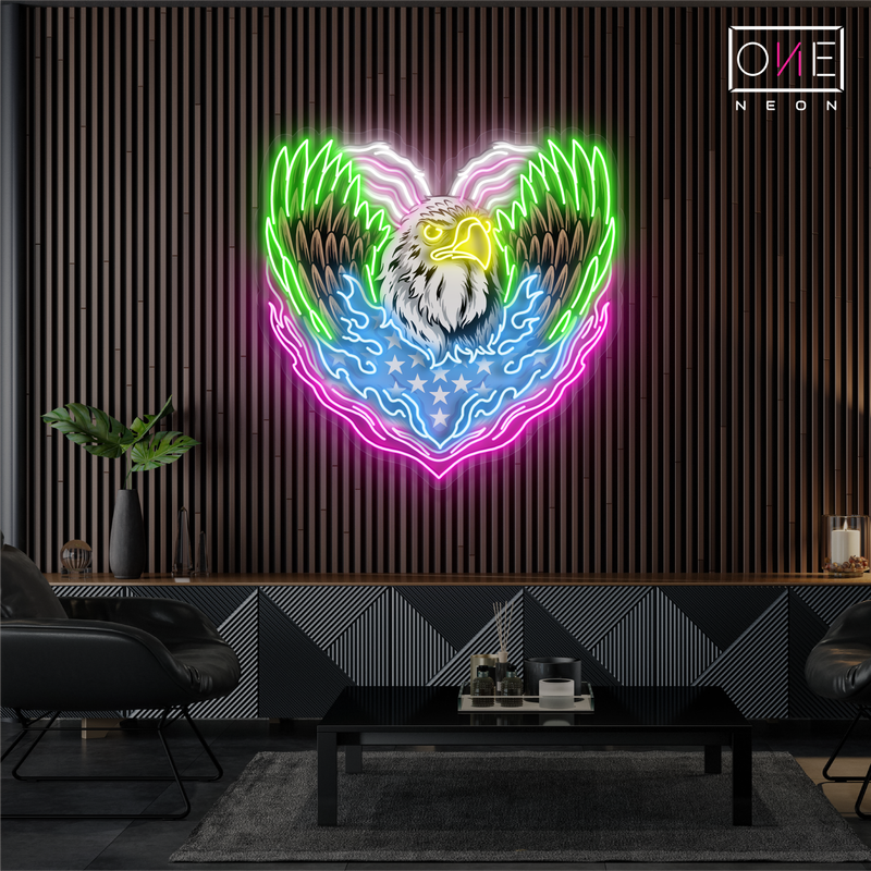 Eagle Heart Artwork Led Neon Sign