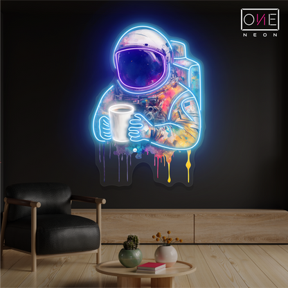 Cosmic Coffee Artwork Led Neon Sign