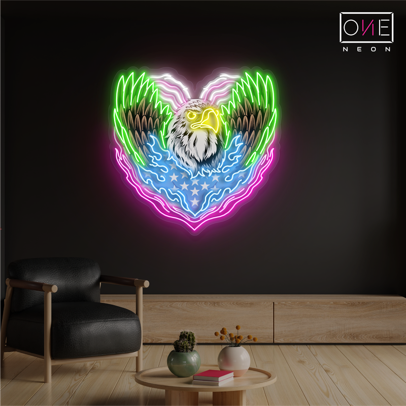 Eagle Heart Artwork Led Neon Sign