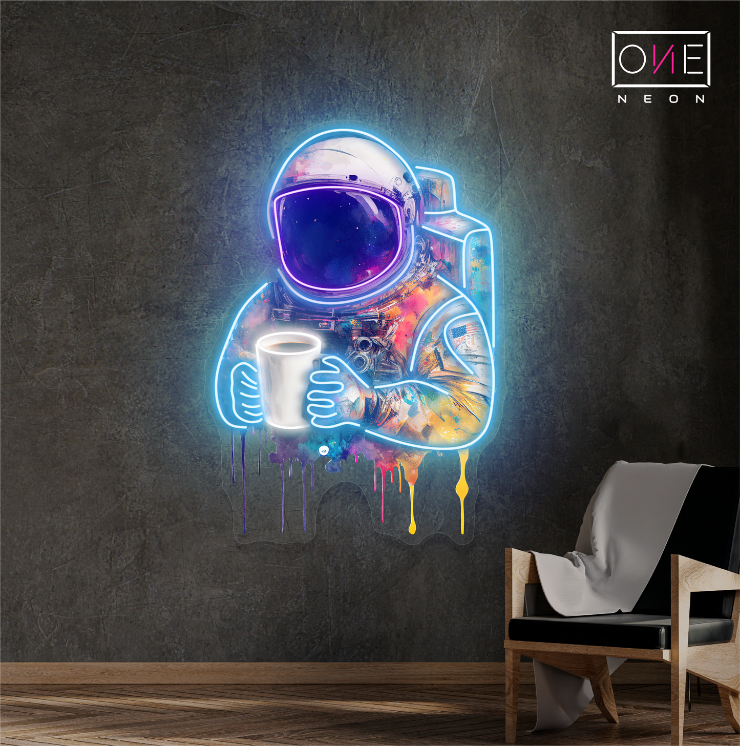 Cosmic Coffee Artwork Led Neon Sign