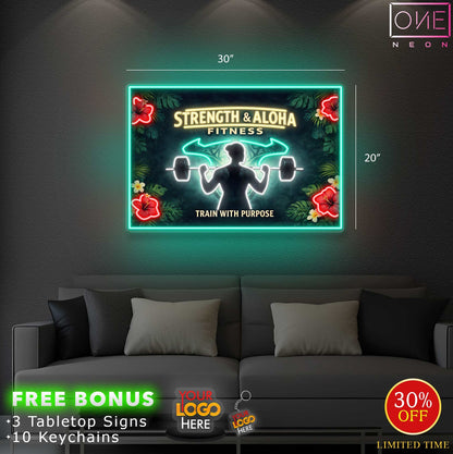 STRENGTH & ALOHA FITNESS | Led Neon Sign