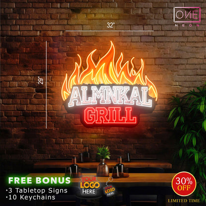 ALMNKAL GRILL | Led Neon Sign