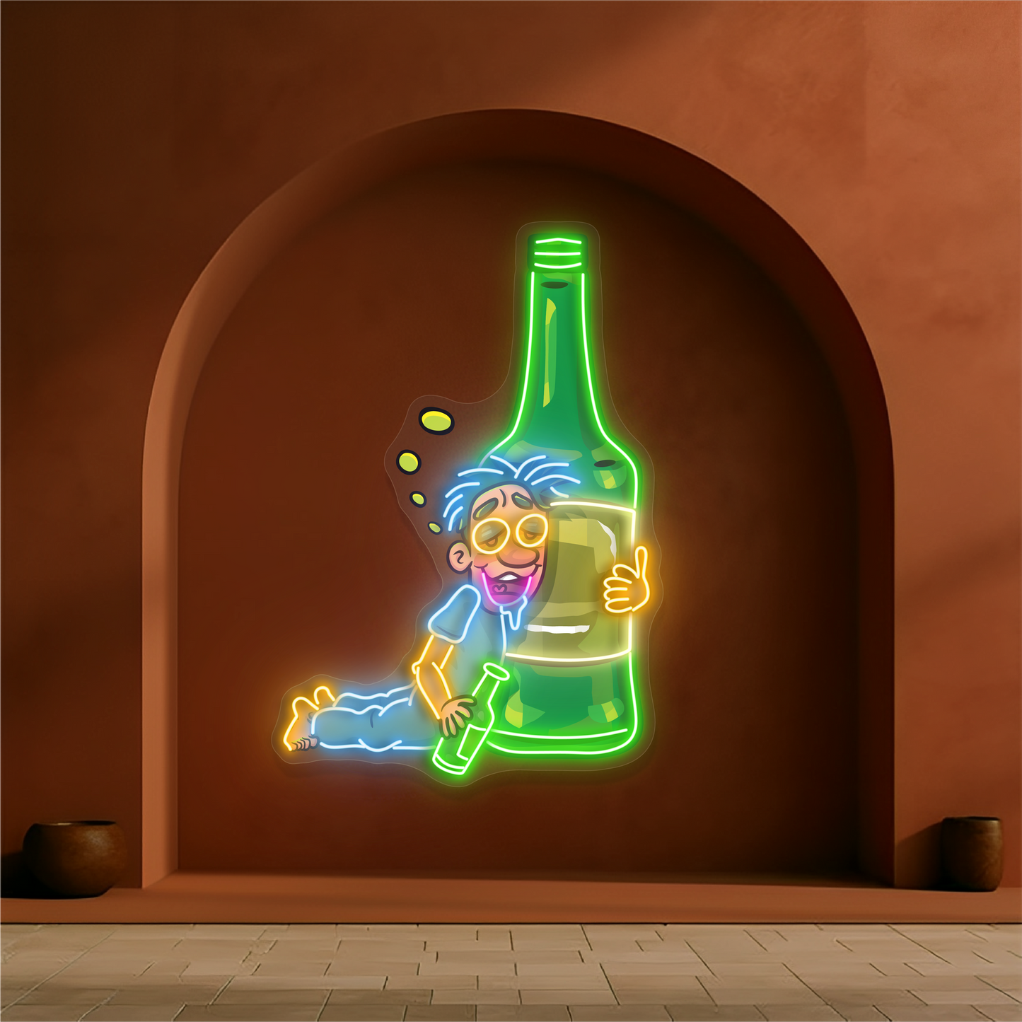 Drunk Buddy Artwork Led Neon Sign