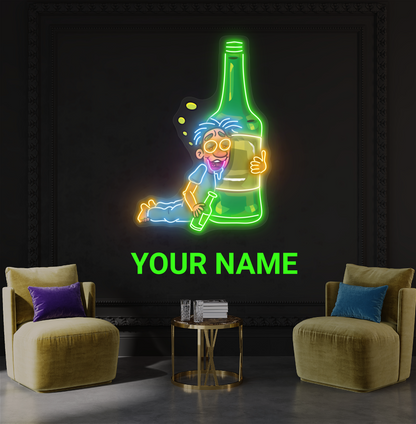 Drunk Buddy Artwork Led Neon Sign