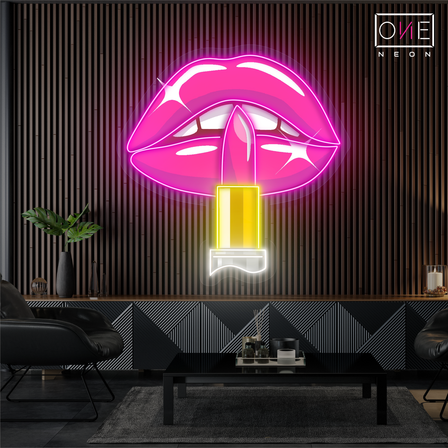 Luxe Lips Artwork Led Neon Sign