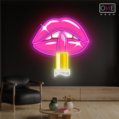 Luxe Lips Artwork Led Neon Sign