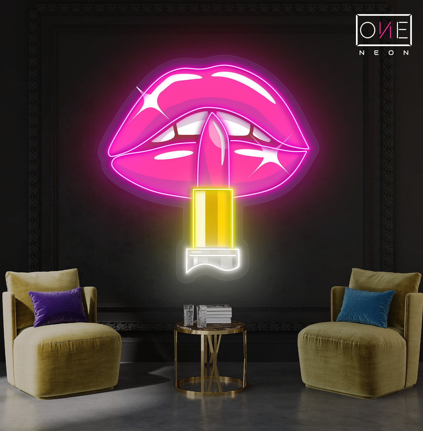 Luxe Lips Artwork Led Neon Sign