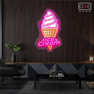 Ice Cream Cone Artwork Led Neon Sign