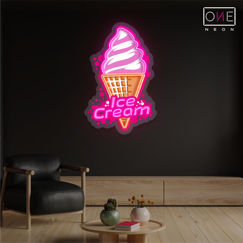 Ice Cream Cone Artwork Led Neon Sign