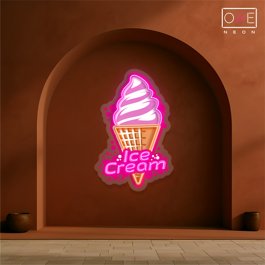 Ice Cream Cone Artwork Led Neon Sign