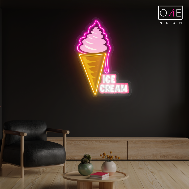 Ice Cream Cone Artwork Led Neon Sign