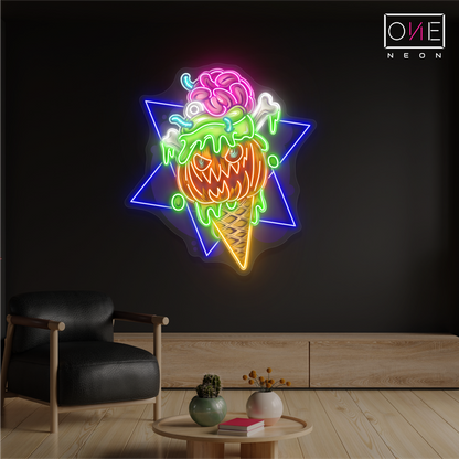 Spooky Cone Artwork Led Neon Sign