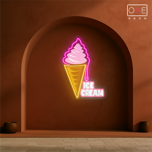 Ice Cream Cone Artwork Led Neon Sign