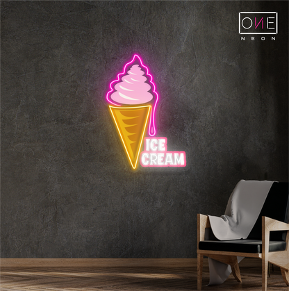 Ice Cream Cone Artwork Led Neon Sign