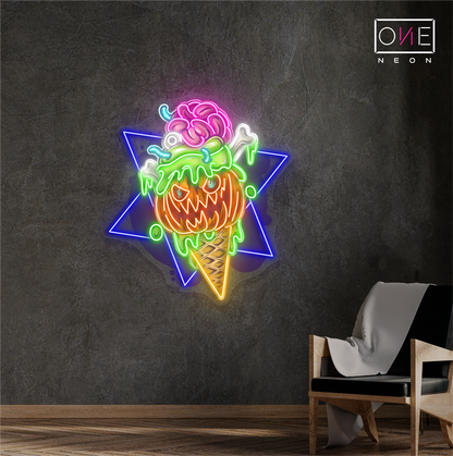 Spooky Cone Artwork Led Neon Sign