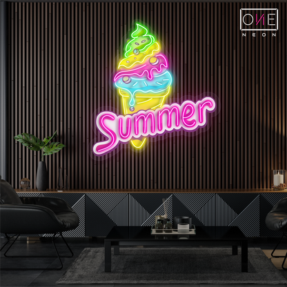 Summer Ice Cream Artwork Led Neon Sign