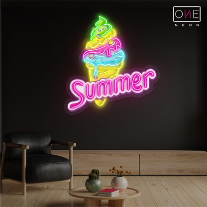 Summer Ice Cream Artwork Led Neon Sign