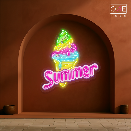 Summer Ice Cream Artwork Led Neon Sign