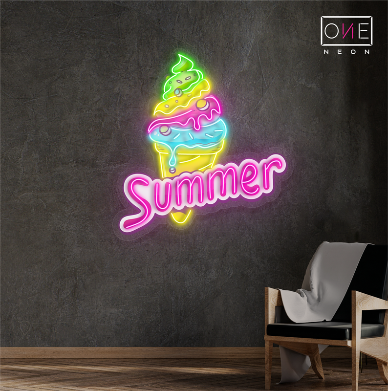 Summer Ice Cream Artwork Led Neon Sign