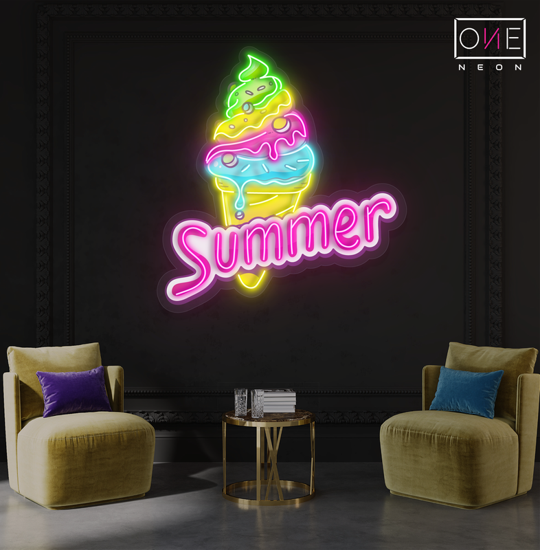 Summer Ice Cream Artwork Led Neon Sign