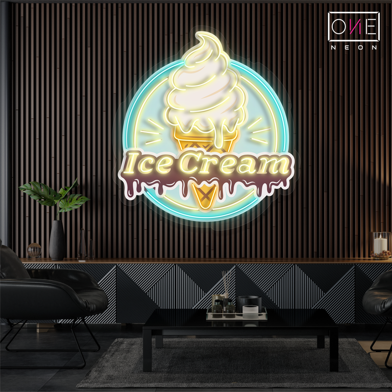 Retro Ice Cream Artwork Led Neon Sign