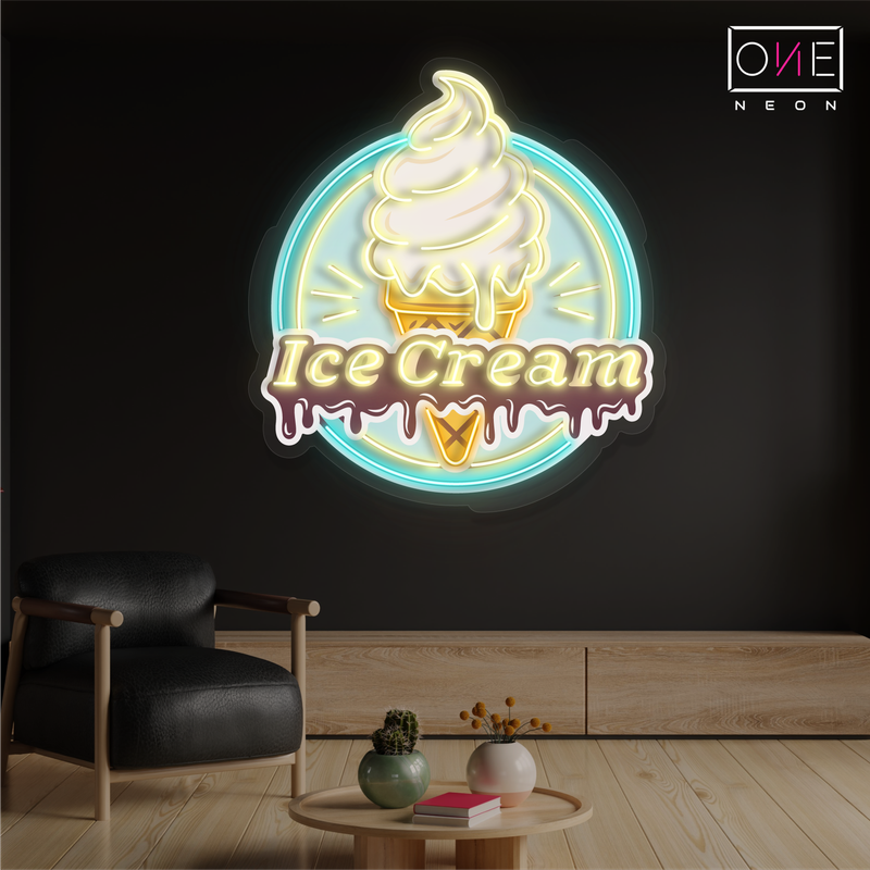 Retro Ice Cream Artwork Led Neon Sign