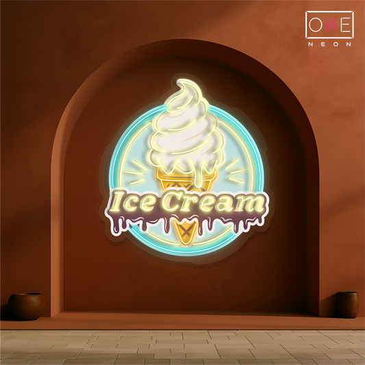 Retro Ice Cream Artwork Led Neon Sign