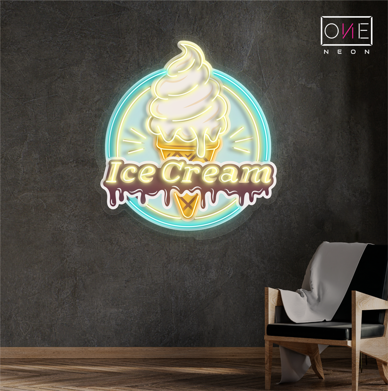 Retro Ice Cream Artwork Led Neon Sign