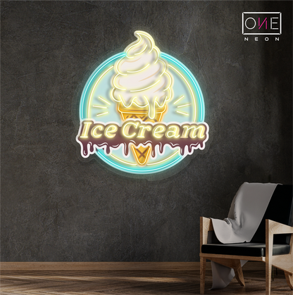 Retro Ice Cream Artwork Led Neon Sign