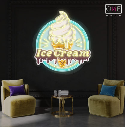 Retro Ice Cream Artwork Led Neon Sign