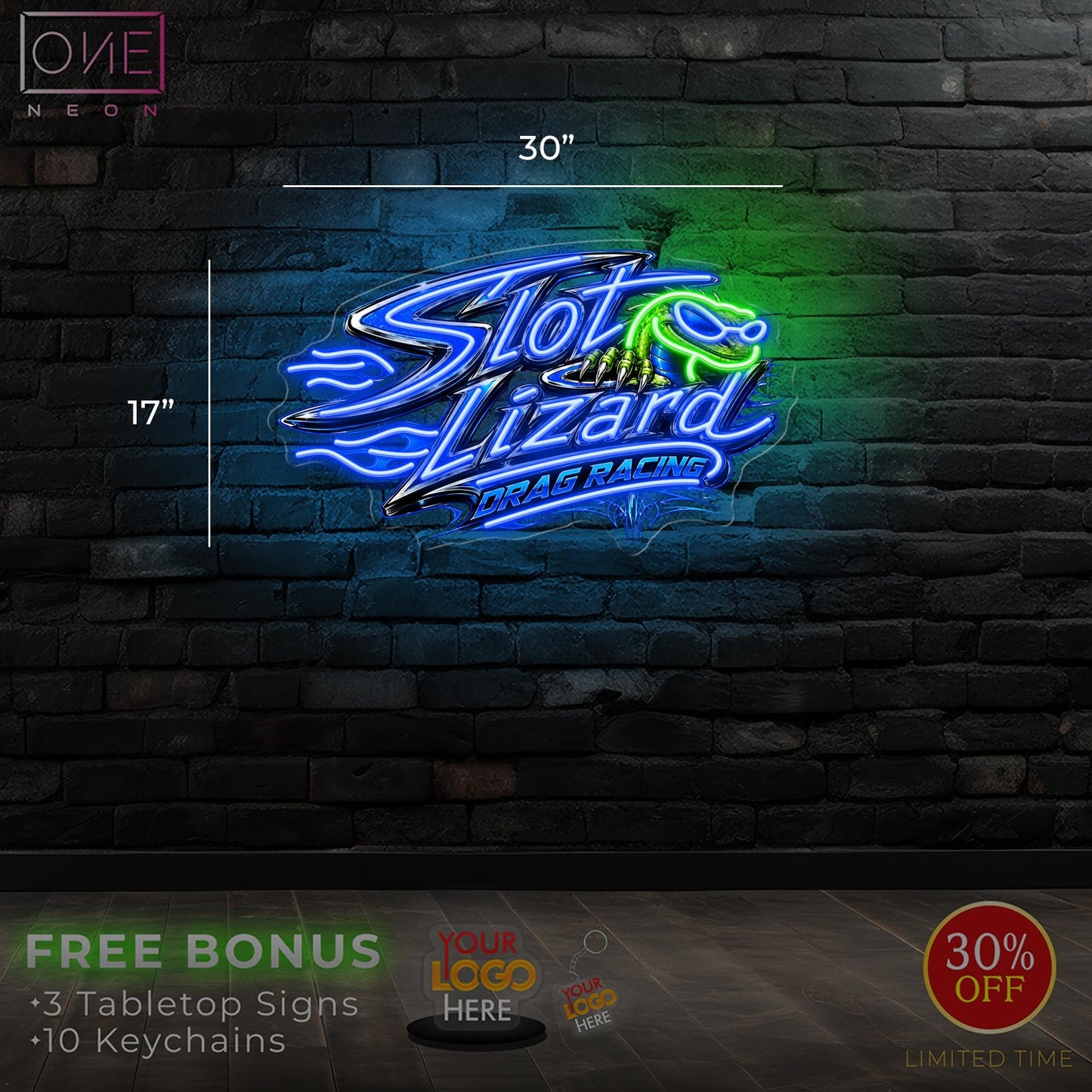 SLOT LIZARD | LED Neon Sign (2 signs)