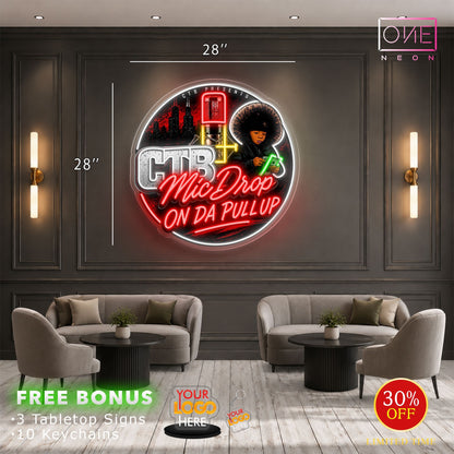 MIC DROP ON DA PULLUP  | LED Neon Sign