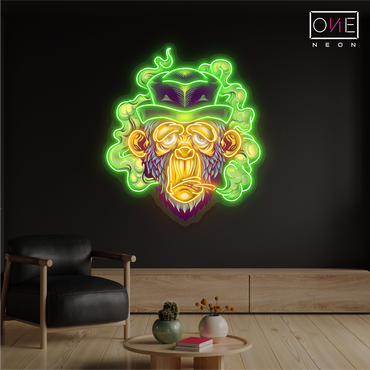 Smokin' Ape Artwork Led Neon Sign